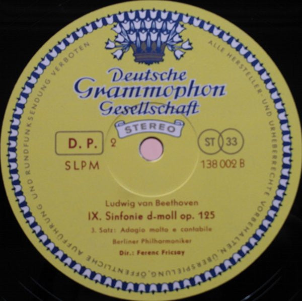 Ludwig van Beethoven, Ferenc Fricsay, Berliner Philharmoniker, Irmgard Seefried, Maureen Forrester, Ernst Haefliger, Dietrich Fischer-Dieskau, Chor Der St. Hedwigs-Kathedrale Berlin, Karl Forster – IX. Sinfonie - Egmont-Ouverture - Leonore III (2xLP) LP vinyl record, image 8 of 10