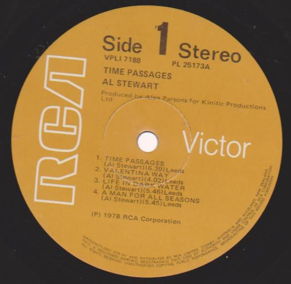 Al Stewart – Time Passages LP vinyl record, image 2 of 3