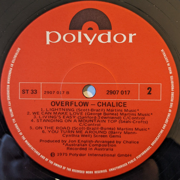 Chalice – Overflow LP vinyl record, image 6 of 6