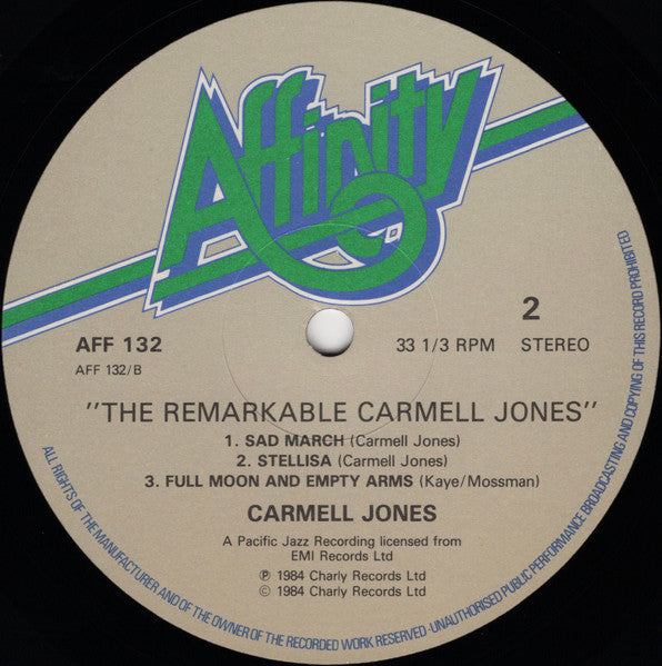 Carmell Jones, Harold Land – The Remarkable Carmell Jones LP vinyl record, image 4 of 4