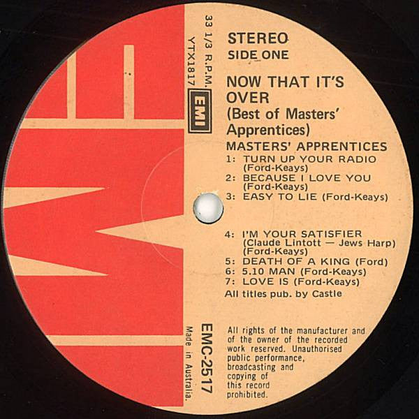 The Master's Apprentices – Now That It's Over LP vinyl record, image 3 of 7