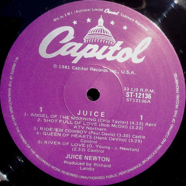 Juice Newton – Juice LP vinyl record, image 3 of 4