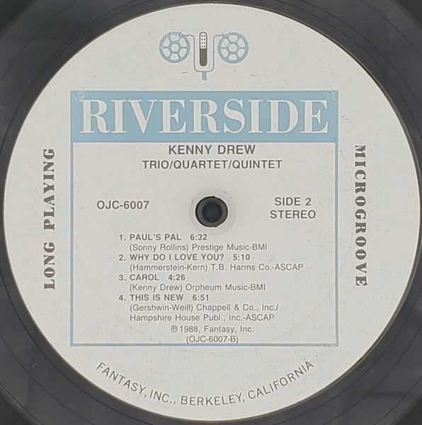 Kenny Drew – Trio/Quartet/Quintet - The Riverside Collection LP vinyl record, image 4 of 4