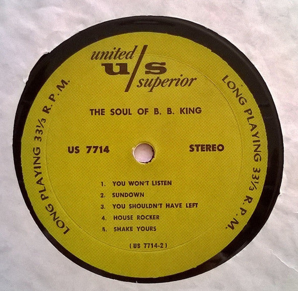 B.B. King – The Soul Of B.B. King LP vinyl record, image 4 of 4