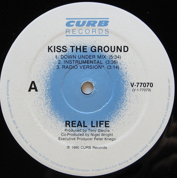 Real Life – Kiss The Ground 12" vinyl record, image 3 of 4