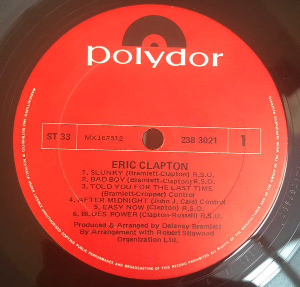 Eric Clapton – Eric Clapton LP vinyl record, image 3 of 4