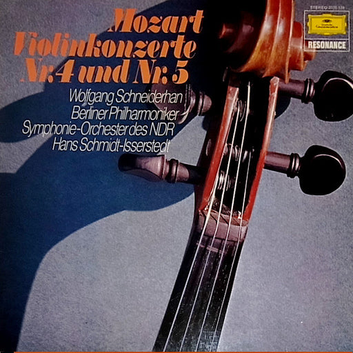 Wolfgang Amadeus Mozart, Wolfgang Schneiderhan, Berliner Philharmoniker, NDR Sinfonieorchester, Hans Schmidt-Isserstedt – Violinkonzerte Nr. 4 Und Nr. 5 LP vinyl record, image 1 of 4
