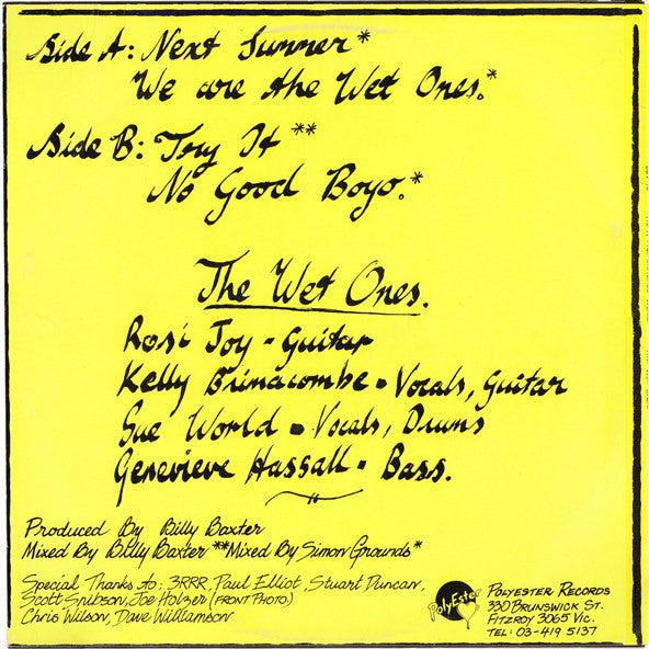 The Wet Ones – It's A Premoistened World 12" vinyl record, image 2 of 2