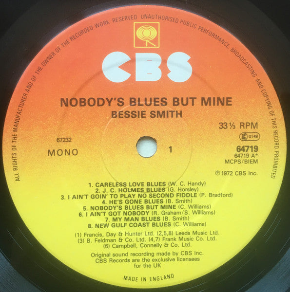Bessie Smith – Nobody's Blues But Mine (2xLP) LP vinyl record, image 5 of 8