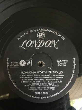 Duane Eddy And The Rebels – $1,000,000.00 Worth Of Twang LP vinyl record, image 3 of 4