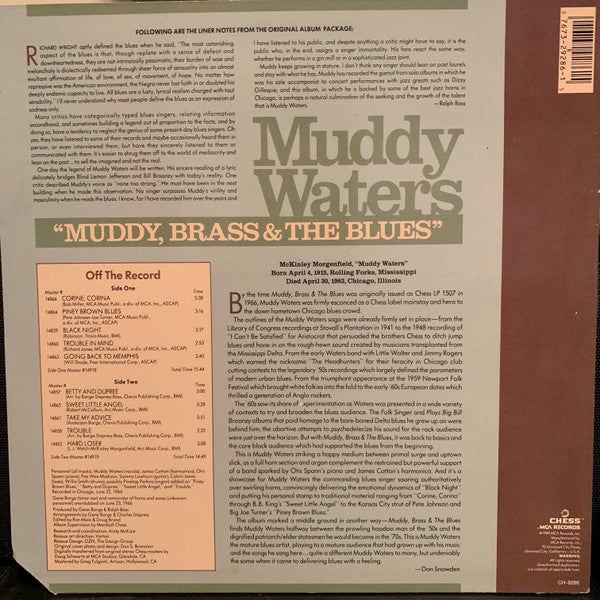 Muddy Waters – Muddy, Brass & The Blues LP vinyl record, image 2 of 5