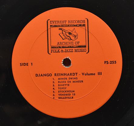 Django Reinhardt – Django Reinhardt (Volume III) LP vinyl record, image 3 of 4