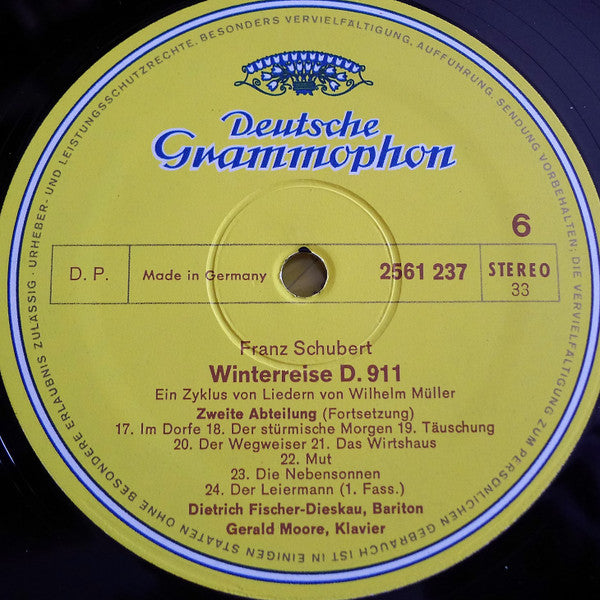 Franz Schubert, Dietrich Fischer-Dieskau, Gerald Moore – Lieder Volume 3 - Die Schöne Müllerin • Winterreise • Schwanengesang (4xLP) LP vinyl record, image 8 of 10