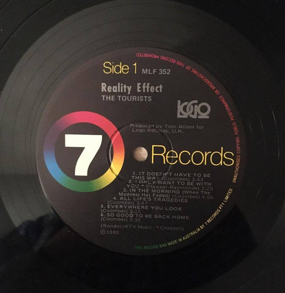 The Tourists – Reality Effect LP vinyl record, image 3 of 5