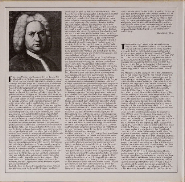 Johann Sebastian Bach, Members Of The Los Angeles Philharmonic, Pinchas Zukerman – 6 Brandenburghische Konzerte (2xLP) LP vinyl record, image 2 of 8