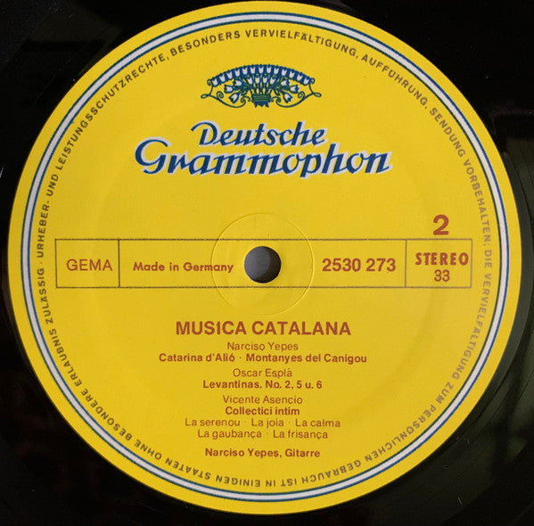 Narciso Yepes – Música Catalana LP vinyl record, image 5 of 7
