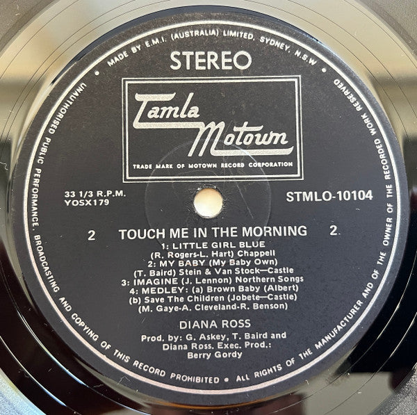 Diana Ross – Touch Me In The Morning LP vinyl record, image 2 of 4