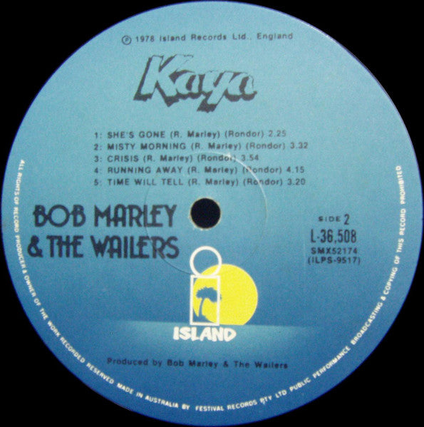 Bob Marley & The Wailers – Kaya LP vinyl record, image 4 of 4