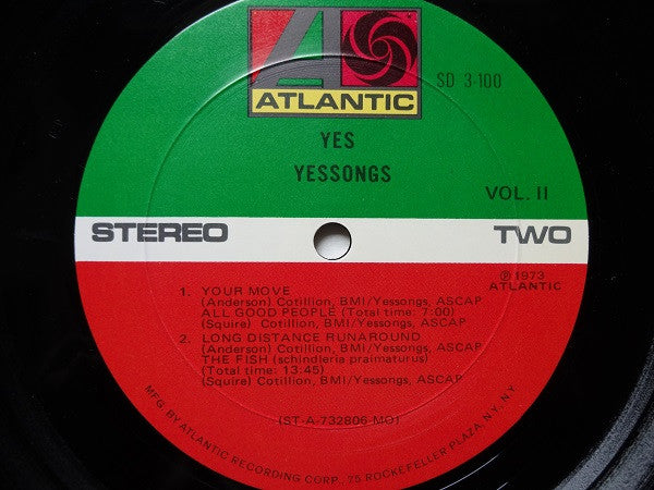 Yes – Yessongs (3xLP) LP vinyl record, image 2 of 3