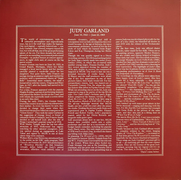 Judy Garland – The Best Of Judy Garland... There's None Better! LP vinyl record, image 5 of 6