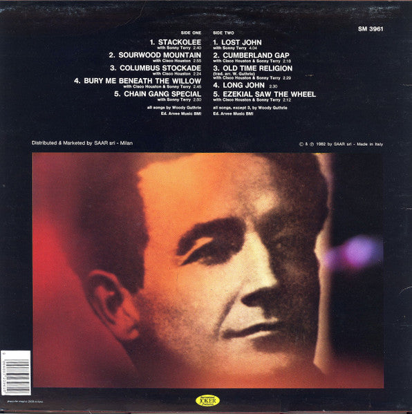 Woody Guthrie, Cisco Houston, Sonny Terry – Woody Guthrie Vol. 2 LP vinyl record, image 2 of 4