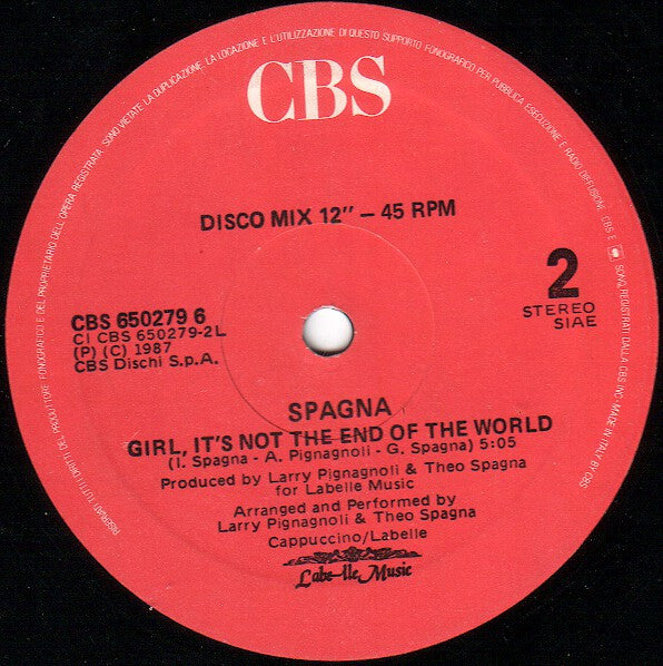Ivana Spagna – Call Me 12" vinyl record, image 3 of 4