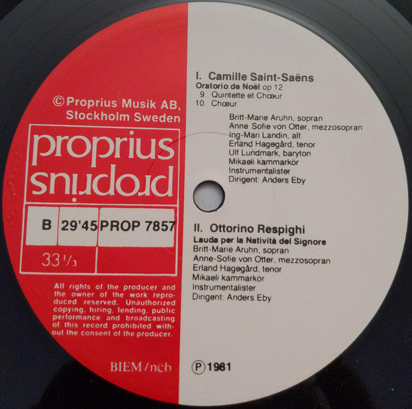 Camille Saint-Saëns, Ottorino Respighi – Oratorio De Noël / Lauda Per La Natività Del Signore LP vinyl record, image 4 of 10