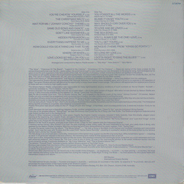 Frank Sinatra – The Rarities - Volume One LP vinyl record, image 2 of 4