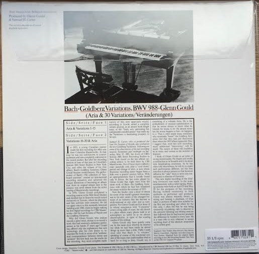 Johann Sebastian Bach, Glenn Gould – The Goldberg Variations LP vinyl record, image 2 of 6