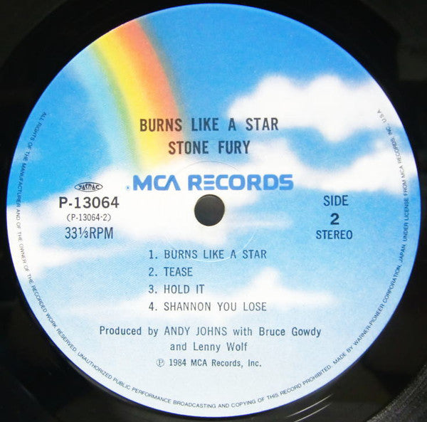 Stone Fury – Burns Like A Star LP vinyl record, image 6 of 10
