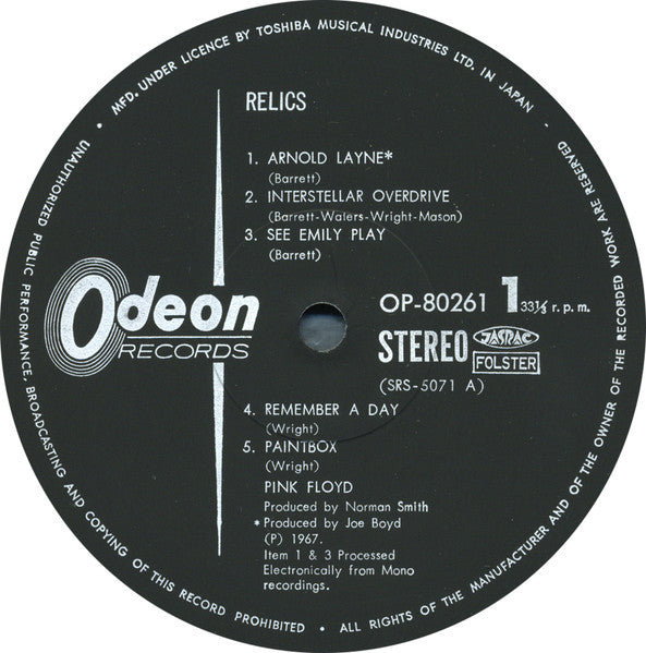 Pink Floyd – Relics LP vinyl record, image 6 of 10