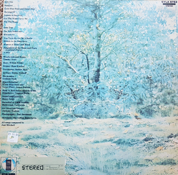 Joni Mitchell – For The Roses LP vinyl record, image 2 of 3