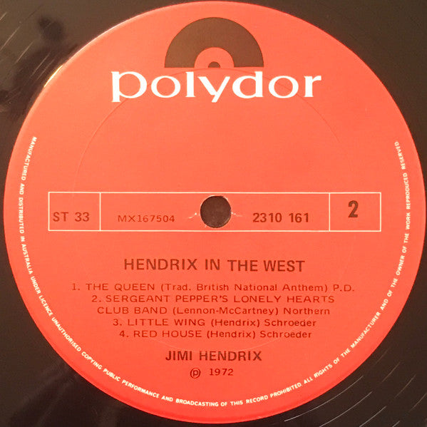 Jimi Hendrix – Hendrix In The West LP vinyl record, image 5 of 5