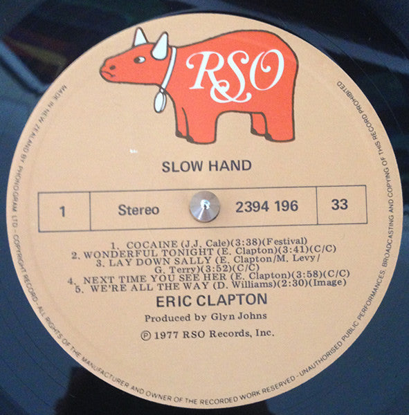 Eric Clapton – Slowhand LP vinyl record, image 5 of 6