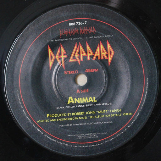 Def Leppard – Animal 7" vinyl record, image 1 of 2