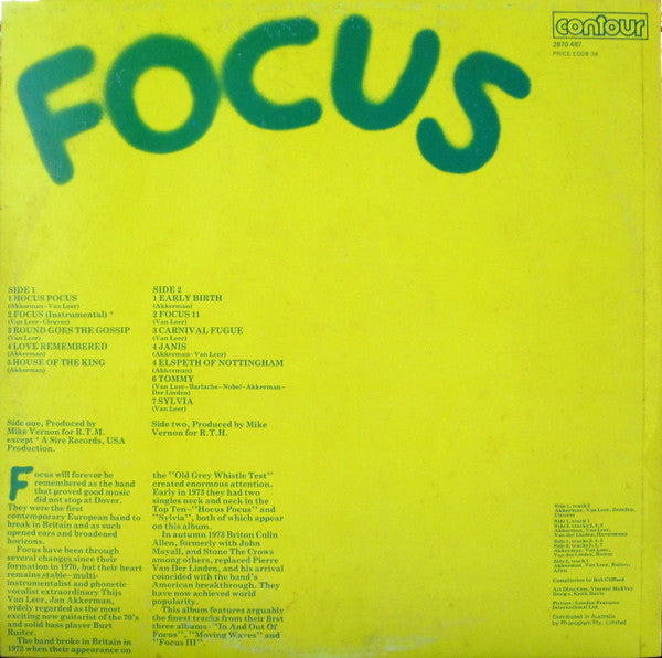 Focus – Focus LP vinyl record, image 2 of 4