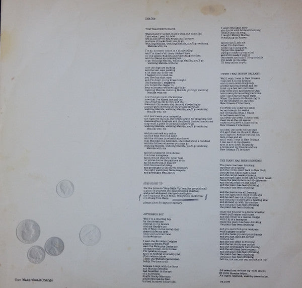 Tom Waits – Small Change LP vinyl record, image 3 of 8