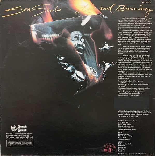 Son Seals – Live And Burning LP vinyl record, image 2 of 4