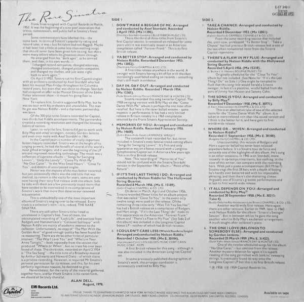 Frank Sinatra – The Rare Sinatra LP vinyl record, image 2 of 4