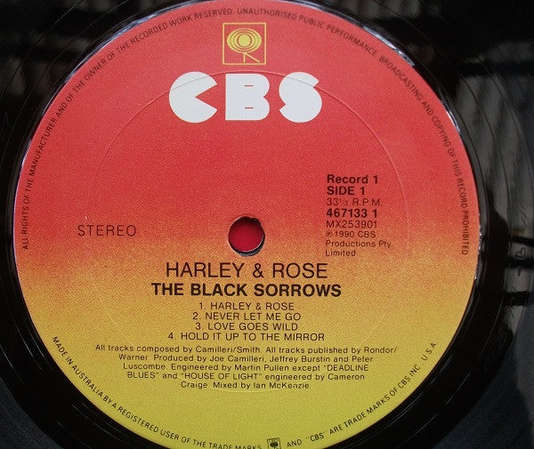 The Black Sorrows – Harley & Rose (2xLP) LP vinyl record, image 6 of 7