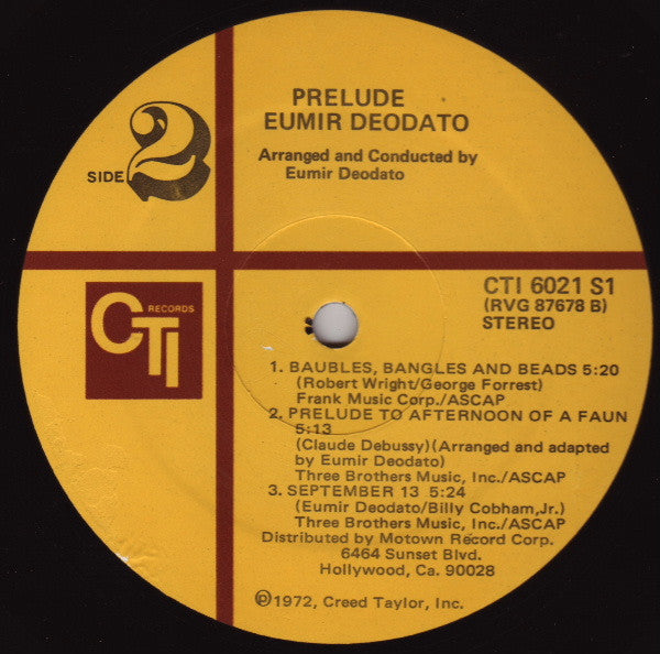 Eumir Deodato – Prelude LP vinyl record, image 7 of 7