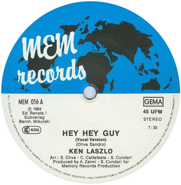 Ken Laszlo – Hey Hey Guy 12" vinyl record, image 3 of 4