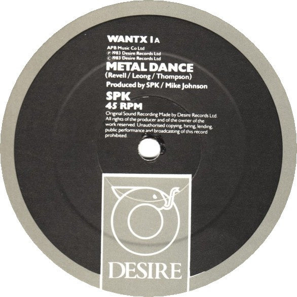 SPK – Metal Dance 12" vinyl record, image 1 of 3