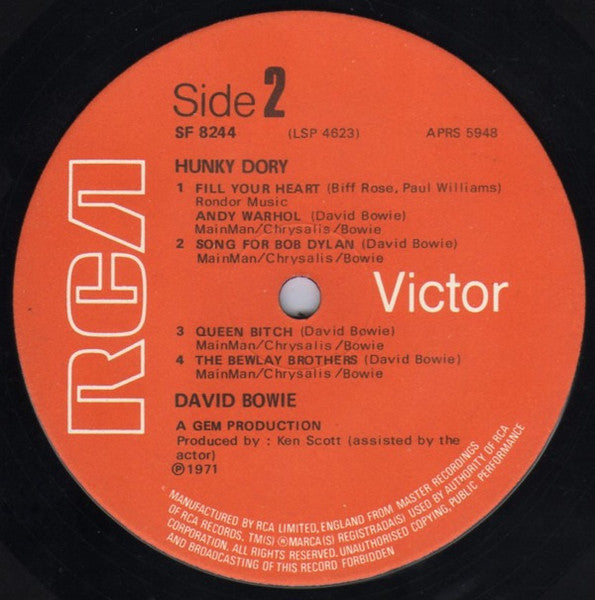 David Bowie – Hunky Dory LP vinyl record, image 4 of 10