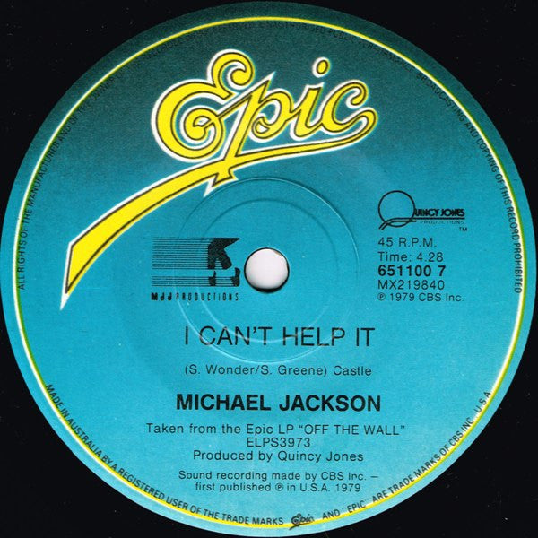 Michael Jackson – Bad 7" vinyl record, image 5 of 5