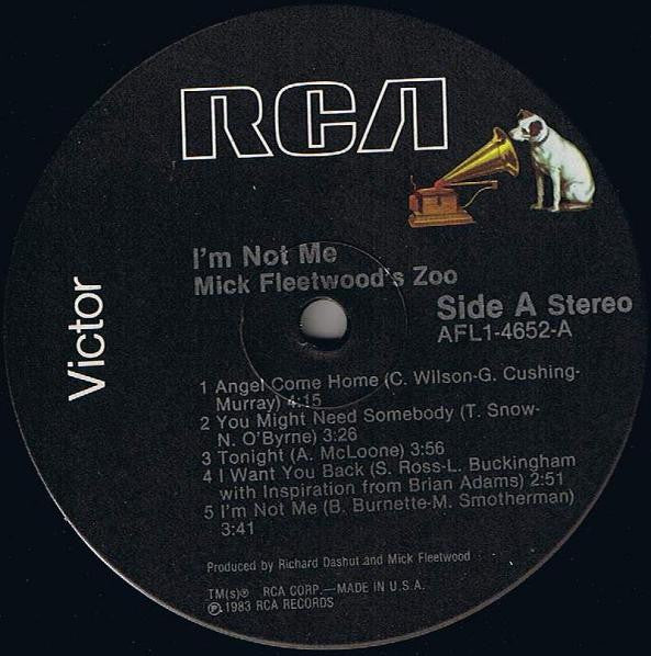 Mick Fleetwood's Zoo – I'm Not Me LP vinyl record, image 3 of 6