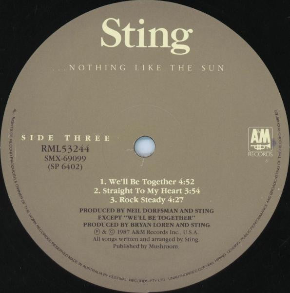 Sting – ...Nothing Like The Sun (2xLP) LP vinyl record, image 5 of 8