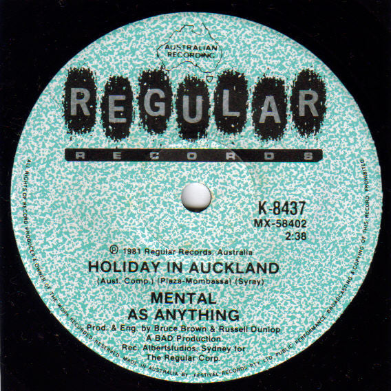 Mental As Anything – Too Many Times 7" vinyl record, image 2 of 4