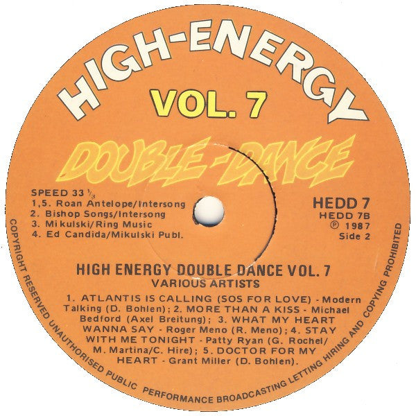 Various – High-Energy Double-Dance Vol. 7 (2xLP) LP vinyl record, image 4 of 8
