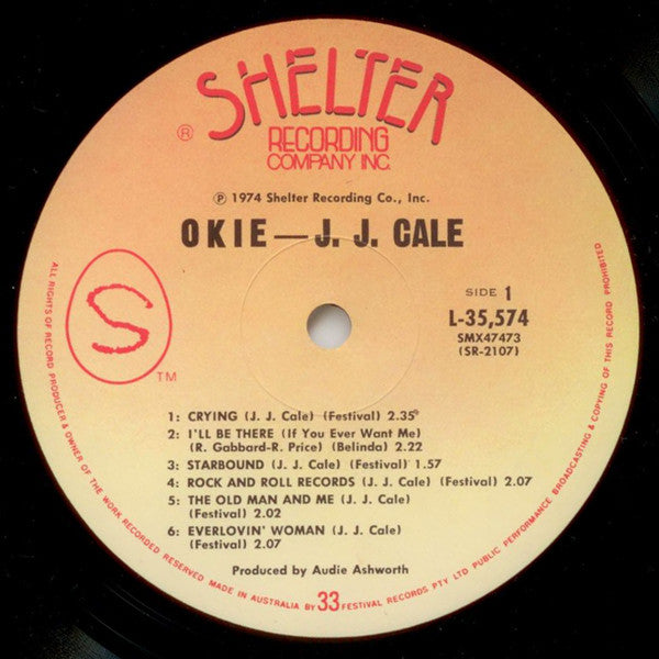 J.J. Cale – Okie LP vinyl record, image 3 of 4